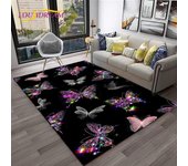 Alfombra de lujo 3D con diseño de mariposa y flores para el hogar, sala de estar, dormitorio, sofá, felpudo decorativo, alfombra antideslizante para área de juegos para niños 40x60cm