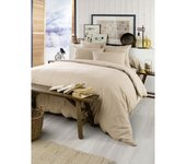 Housse de couette  Candice  toutes dimensions Flanelle de Coton - Candice Sable - Housse de couette 260 x 240 cm