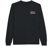 Camiseta de manga larga - PIXELFORMA - Drapeau du Costa Rica - 100% algodón - Manches longues - Confort óptimo