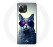 Coque pour Xiaomi Mi 11 Lite Chat lunettes Style