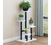 Soporte para plantas de hierro multicapa para interior, ideal para sala de estar o balcón.