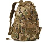 Mochila para hombre, mochila para acampar, senderismo, reflectante, para exteriores, mochila de escalada Molle negro