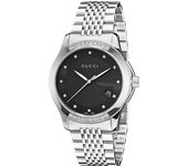 Reloj unisex Gucci YA126408 G-Timeless con esfera negra 38