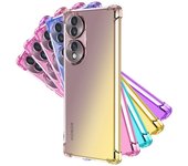 Funda de silicona degradada para Honor 90 Pro 90lite 80pro 70 Pro Plus, cuatro esquinas, Airbags a prueba de golpes, funda trasera transparente de TPU suave para Honor X50i X40 Honor 70 Pro