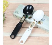 Báscula de cuchara digital para cocina 500 g/0,1 g mini báscula electrónica portátil de alta precisión LCD blanco