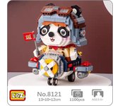 LOZ 8121 mundo Animal piloto de la Fuerza Aérea soldado Panda avión muñeca Mini bloques de diamante juguete de construcción para niños sin caja