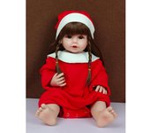 Muñecas de bebé Reborn terminadas de 55CM, niña encantadora, Feliz Navidad Regalo, vinilo de silicona realista, juguetes DIY para recién nacidos