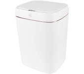 Contenedores de basura sin contacto Contenedor de basura automático 13L Contenedor de basura inteligente para cubo Cocina Inodoro Papelera eléctrica Impermeable Sensor inteligente Bote de basura blanco