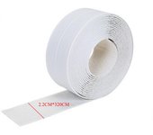 Cinta de sellado impermeable antimoho, tira de sellado autoadhesiva de PVC blanco para bañera de baño, pegatina de costura para puerta y ventana de fregadero de cocina S color rosa