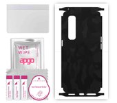 apgo Protective Skin Sticker for the back+sides compatible with Oppo Find X2 Pro, Full Wrap Film, Foil, Vinyl - Pattern Black Camo