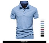 Polos sociales de negocios para hombre, Polo básico informal, Tops de algodón de calidad para verano, Polos de manga corta para hombre XL gris oscuro