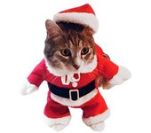 Disfraz navideño para perro pequeño y gato disfraz de ropa de animal