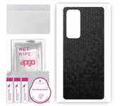 apgo Protective Skin Sticker for the back compatible with Oppo Find X3 Neo, Wrap Film, Foil, Vinyl - Pattern Black Honeycomb