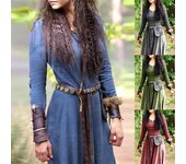 Vestido largo Retro para mujer, disfraz de fiesta de carnaval, disfraz Medieval renacentista XXXXXL rojo
