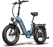 Bicicleta eléctrica urbana plegable Fafrees FF20 Ploar de 500 W, 48 V, 10,4 Ah (2 baterías), neumáticos anchos CHAOYANG 20 x 4,0 48V 500W 20.8Ah azul