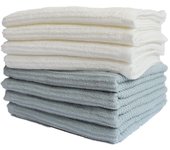 Juego de toallas faciales Imabari de color blanco pálido a granel, regalo de cara x azul grisáceo x toalla, 8, compra, rayado, blanco, color, Japón, refrescante, toalla, limpio,