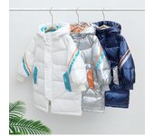Chaqueta de plumón gruesa de moda para niños, chaqueta informal de invierno para niños y niñas 100cm