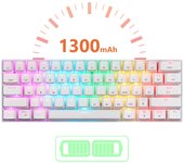 Motospeed SK62 BT Teclado mecánico inalámbrico para juegos 61 teclas RGB retroiluminación interruptor azul Macro Drive varios colores