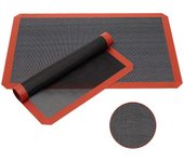 Alfombrilla de silicona para el hogar, bandeja para hornear, alfombrilla de red para hornear, alfombrilla antiadherente transpirable para hornear, alfombrilla para galletas, resistente a altas temperaturas para horno 30X40cm negro