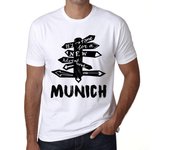 Camiseta vintage para hombre Camiseta gráfica Time for New Advantures Munich White XS blanco
