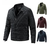 Hombres invierno cálido Motor rompevientos chaqueta de rejilla abrigo hombres otoño Casual prendas de vestir chaquetas gruesas delgadas hombres Parkas abrigo M   50-58kg