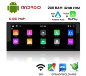 Radio de coche Android inalámbrico Carplay Wifi Android-Auto Bluetooth manos libres 6,86 pulgadas GPS reproductor Multimedia unidad principal SWM686 1+32GB,carplay
