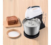 Soporte para el hogar Mezcladores de alimentos Cocina Licuadora eléctrica de alimentos Batidor de huevos de escritorio Amasadora de masa de crema Espumador de leche Procesador de alimentos Batidoras Para Pasteles EU plata