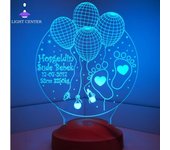 Lámparas de noche con temática de cumpleaños/personalizables en 3D, lámpara para niños, luz de Noche De Luna, lámpara para habitación, decoración de escritorio, lámparas geniales