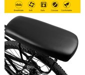 Asiento trasero de bicicleta Ciclismo MTB bicicleta de montaña PU cuero suave cómodo cojín bicicleta estante trasero negro