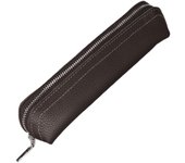 Estuche de cuero Innoshima para lápices, estuche enrollable de cuero genuino, 3 piezas, color negro negro