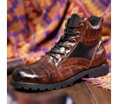Botas Chukka para hombre, botines con cordones, botas clásicas informales de vestir para hombre, botas cortas de combate retro, botas de moto, zapatos de trabajo de caña alta antideslizantes 38 negro