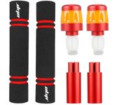 ULIP Scooter Eléctrico Manillar Extensión Manga Extensor Mango Agarre Antideslizante con Luces Without Lights rojo