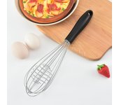 Batidor de huevos de acero inoxidable con mango de goma - Batidora de mano para hornear y espumar