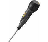 Destornillador eléctrico gris con mango de bola Iris Ohyama, tipo bolígrafo, pequeño, manual, 1 punta incluida, cable de carga, ligero, para muebles, 3,6 V gris