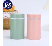 Mini taza de vacío de acero inoxidable 304, nuevo vaso portátil de plata con oreja estofada, pequeña taza de bolsillo portátil para exteriores 260ml color rosa
