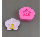 Molde de silicona para velas 3D con forma de mariposa, orquídea y flor, para aromaterapia, yeso, jabón, cupcakes, fondant, decoración de velas, herramienta para hornear color rosa