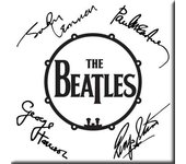 The Beatles Imán para nevera con el logotipo de la firma One Size negro/blanco