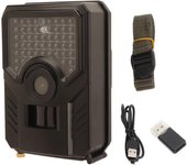 Cámara de caza PR200B resistente al agua IP56, infrarroja, 12 MP, 1080 P, color negro
