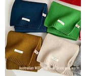 Bufanda australiana de pura lana y cachemira: unisex, cálida y de color liso, ideal para el invierno. 160*20cm