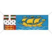 Bandera Pancarta de San Pedro y Miquelón 8 Ojales 200x600 cm