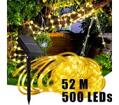 32 m/22 m/12 m/7 m solar LED jardín paisaje luz exterior balcón barandilla luz decorativa patio ambiente navideño luz tubo cadena de luz Wire 22M 200LED varios colores