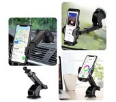 360 Rotate Sucker Car Phone Holder Flexible Mount Stand Mobile Cell Support For iPhone Samsung Xiaomi Clip Phone Holder in 1 PC