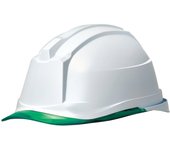 Casco de trabajo PC con visera transparente SC19PCL RA3 con KP [Midori Anzen] Antideslizante ( Transatlántico) Blanco verde