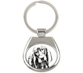Black and Tan Coonhound - keychain with a dog, keychain with a print, personalized pendant from the Art-Dog brand plata