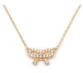 Les Trésors De Lily [M8885] - Collar chapado en oro 'Nudo romántico' oro blanco - 12x7 mm oro