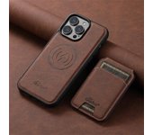 Funda tipo billetera para teléfono con tarjetero, funda de cuero con bolsillo magnético para iPhone 12, 13, 14, 15, 16 Pro Max Plus Ultra Magsafe iPhone 13 Pro Max negro