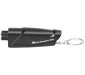 Martillo de seguridad para automóvil Cortador de cinturón de seguridad Llavero Herramienta de escape de emergencia para salvar vidas Rompeventanas de automóvil Martillo de seguridad para automóvil amarillo