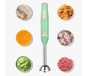 Batidora de mano de inmersión, picadora eléctrica de alimentos y verduras, batidora de mano para batidos, salsas, comida para bebés, sopas EU Plug verde