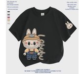Labubu Cartoon T-Shirt: Casual Cotton, Round Neck, Short-Sleeved for Boys & Girls. 150