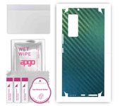 apgo Protective Skin Sticker for the back+sides compatible with Vivo V21e 5G, Full Wrap Film, Foil, Vinyl - Pattern Carbon Chameleon CAKA1